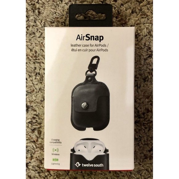 Twelve South Other - Twelve South AirSnap Leather Case for AirPods New Black Open Package